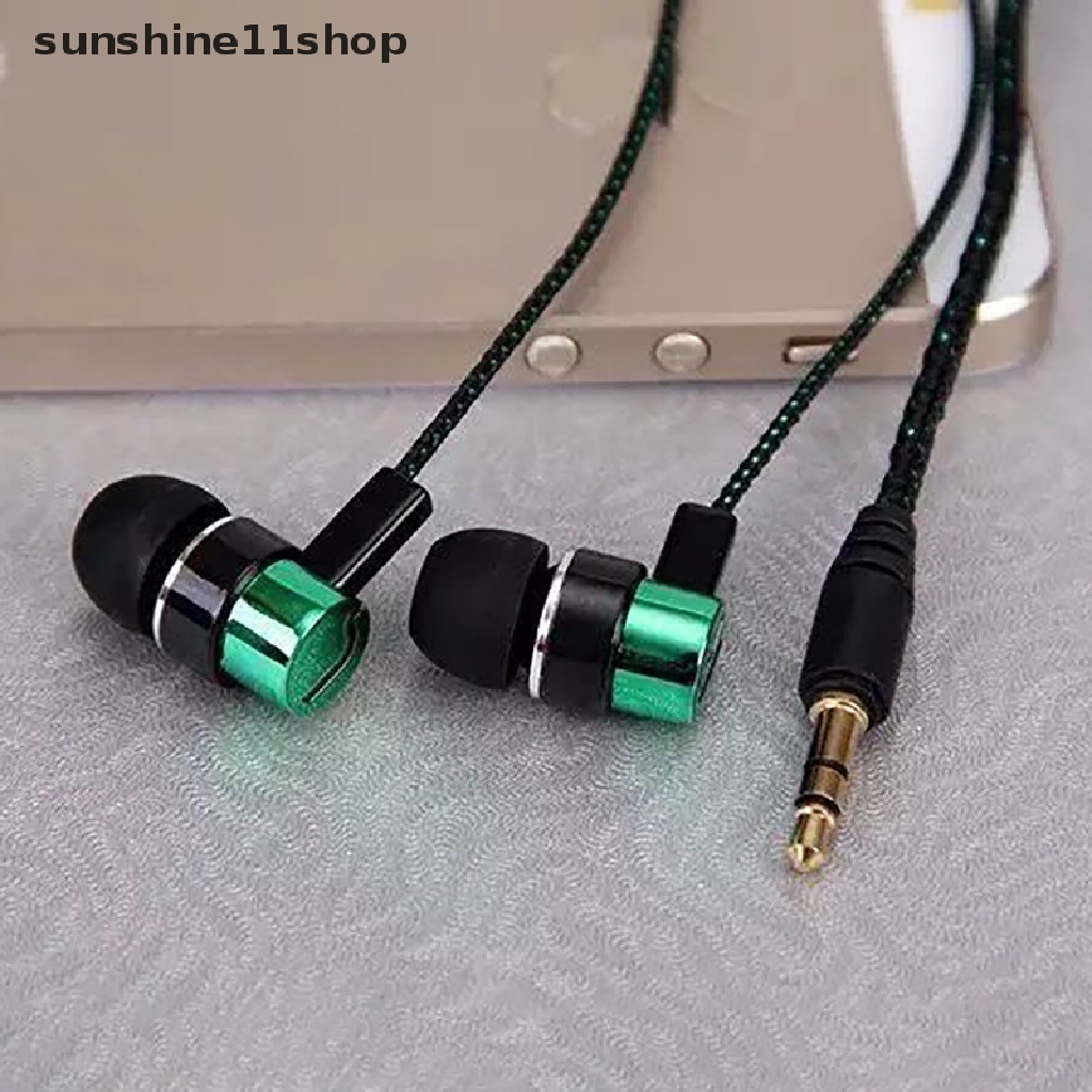 Sho 3.5mm Headphone Kabel HiFi In-ear Sports Gaming Earbud Anti-Berliku Kabel Earphone Stereo Earphone Kawat Musik Sport Headset N