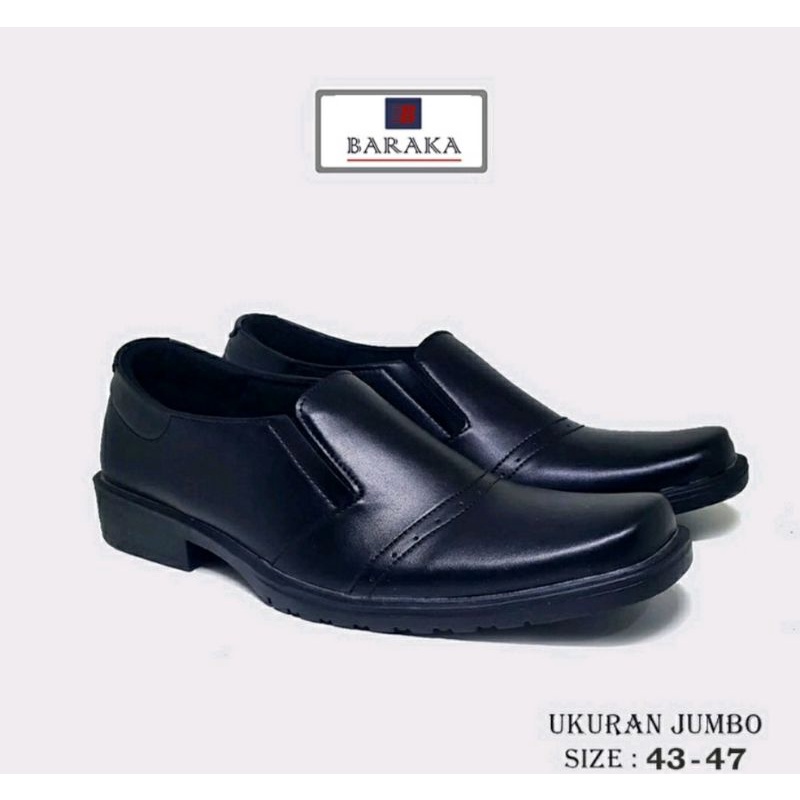 Sepat kerja Pria size JUMBO 38-47 Pantofel Tali Kantoran Hitam Kulit Sepatu Pesta Formal Big Size, 44