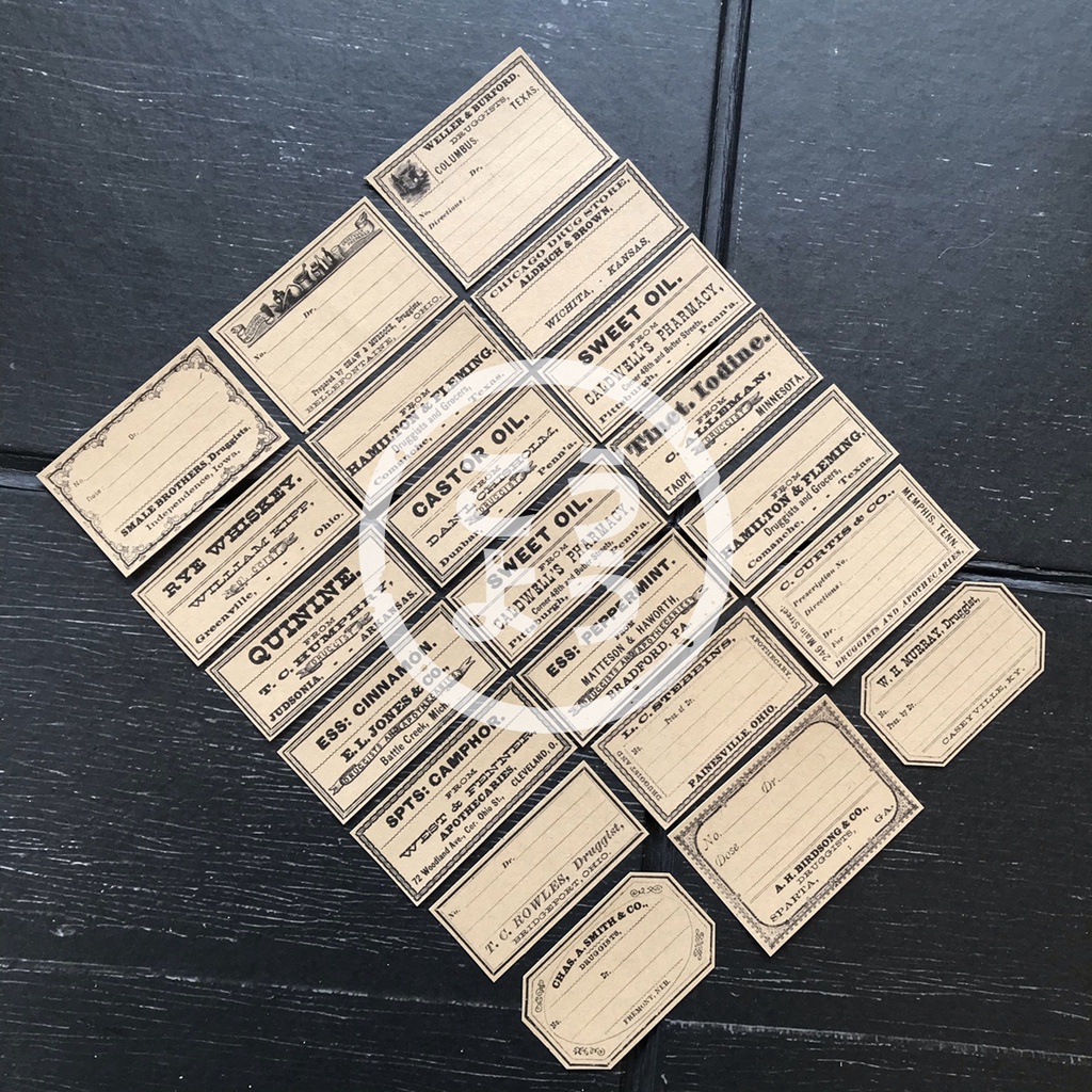 

42 pcs Stiker Vintage untuk Jurnal / Scrapbook (Pack A)