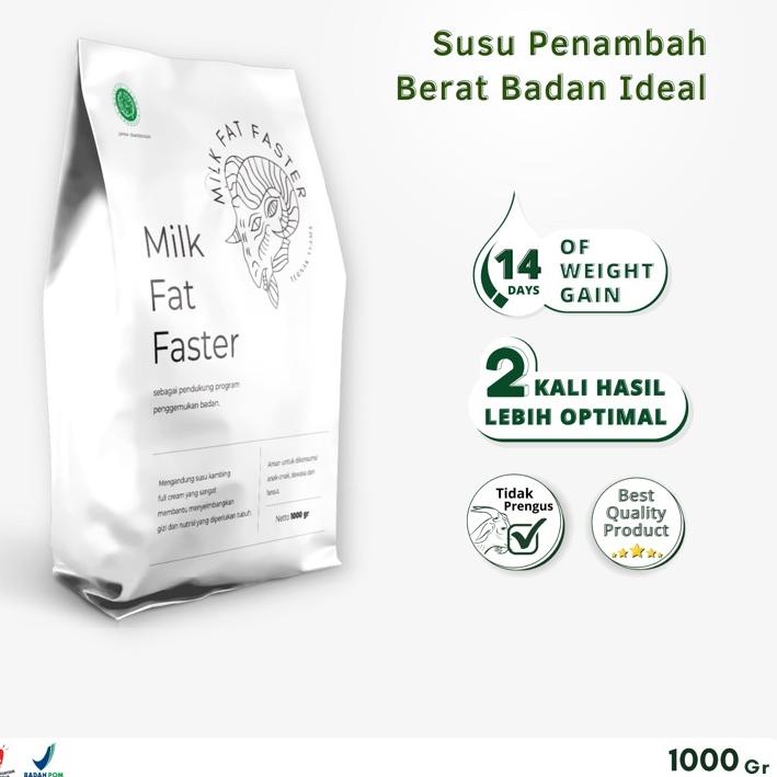 

HARGA GROSIR Premium Susu Penggemuk Penambah Kenaikan Berat Badan Ideal Varian Kambing Etawa Full Cream 1000 gram 1 Kg | Milk Fat Faster Organik Suplemen Vitamin Makanan minuman Obat Kapsul BPOM HALAL LPPOM weight gain !