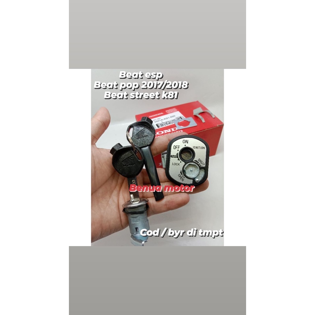 KUNCI KONTAK SET HONDA BEAT ESP, BEAT POP 2017/2018 BEAT STREET K81 KUALITAS ORIGINAL