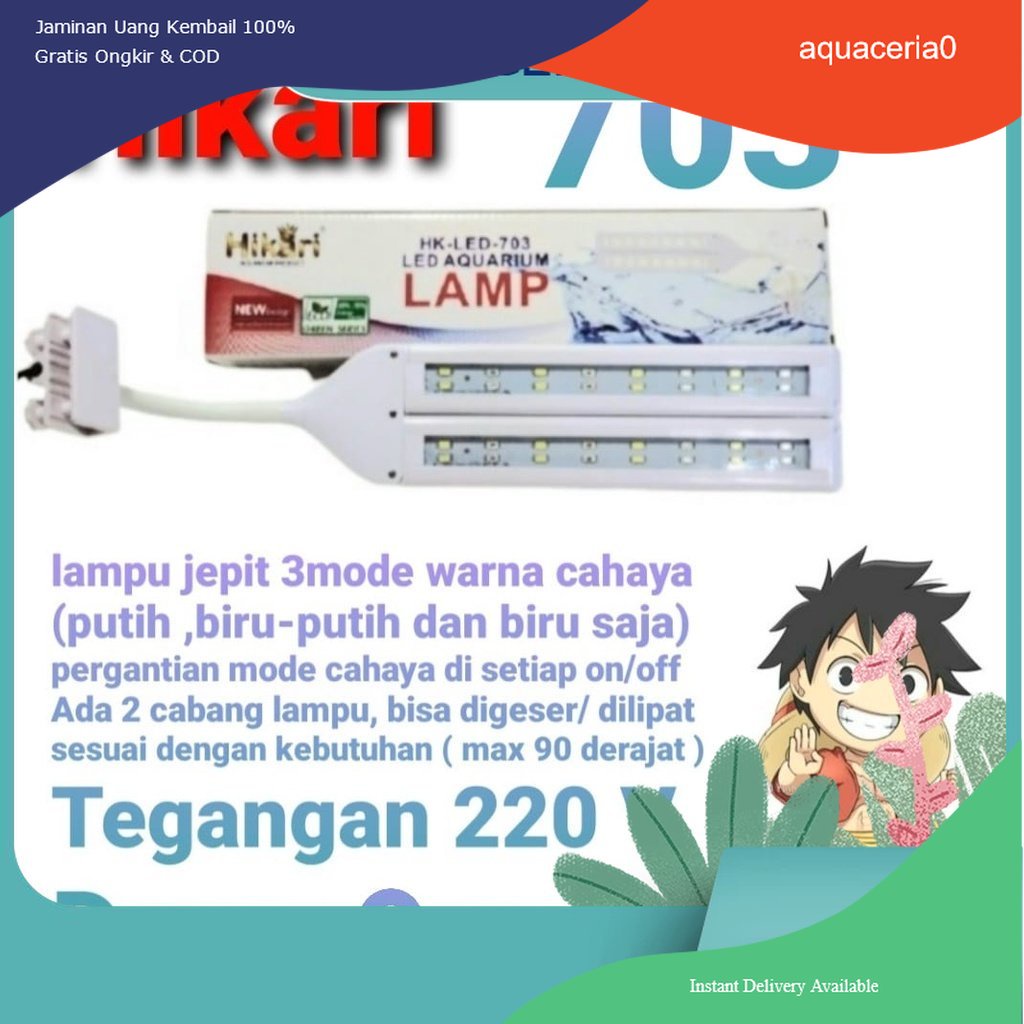 lampu led jepit aquarium recent 703 lampu aquascape 3kali ganti mode