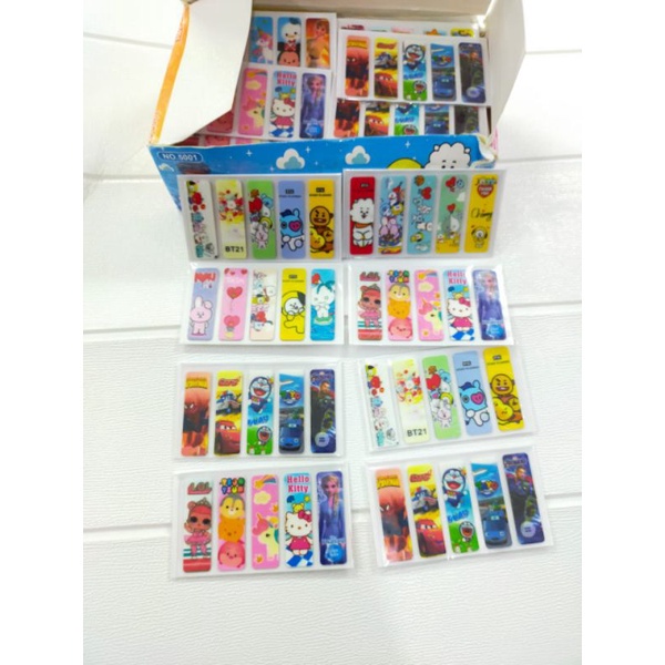 Pembatas buku post it karakter ecer isi 5 set(100pcs)