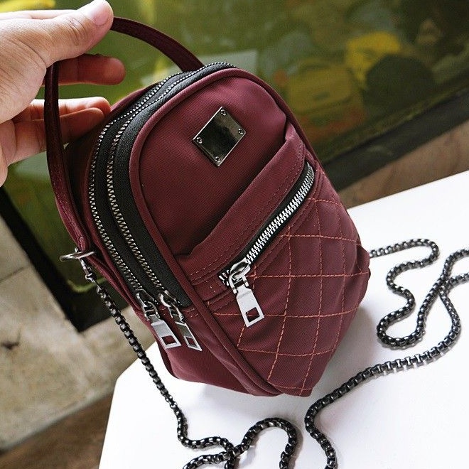 AKACI Tas Selempang Hp 3 ruang 03-6908 Sling Bag Wanita Murah Kekinian Unik Lucu Style Korea Murah