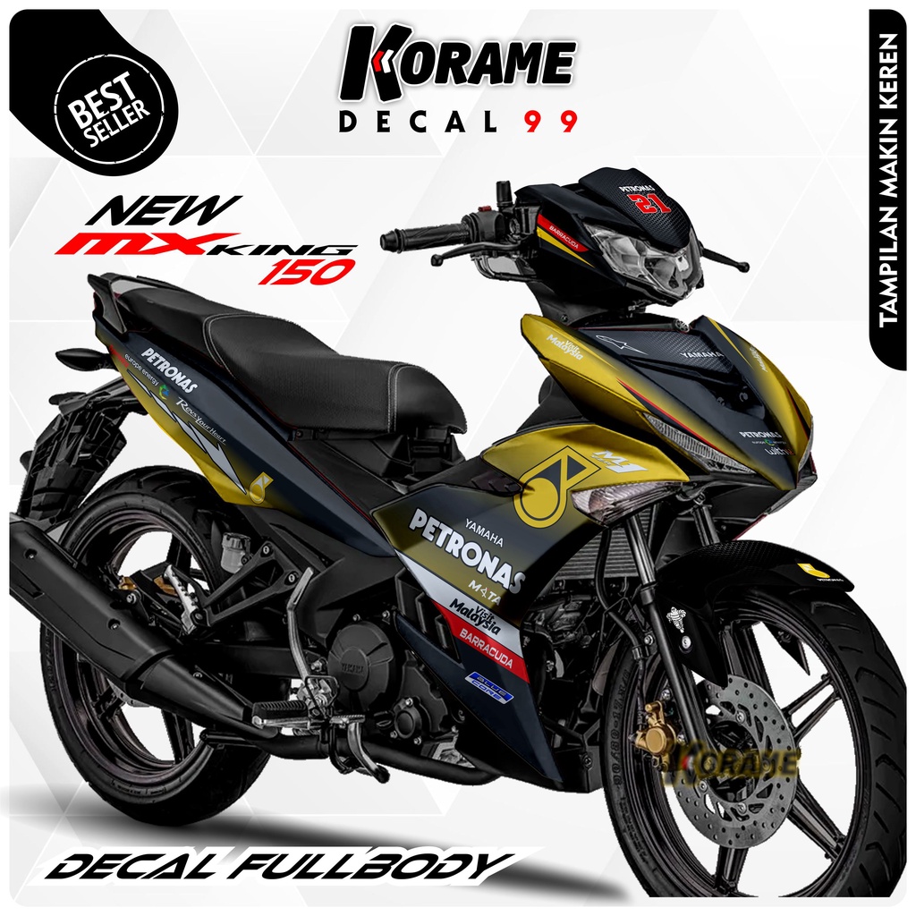 Decal Sticker New MX KING 150 Full body Motif Petronas SRT Kuning