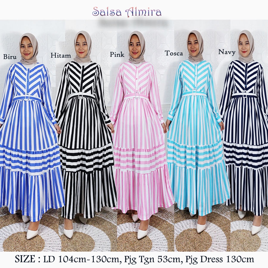 CARLINA SALSA ALMIRA SALUR GAMIS WANITA CANTIK MAXI