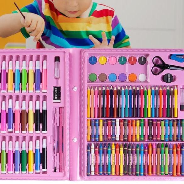 

COD | HJ6 | Krayon & Pastel SET KOPER ISI Perlengkapan Menggambar Lengkap Alat Tulis Coloring 42 86 150 PCS - Kado Ulang Tahun