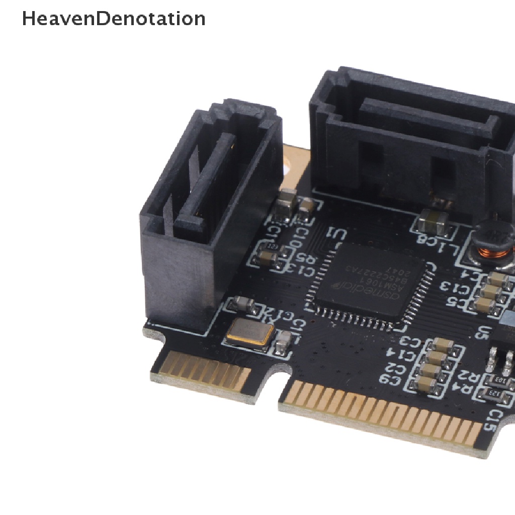 [HeavenDenotation] Asm1061 Kartu Ekspanding Mini PCIE to SATA3.0 adapter Converter Controller HDV