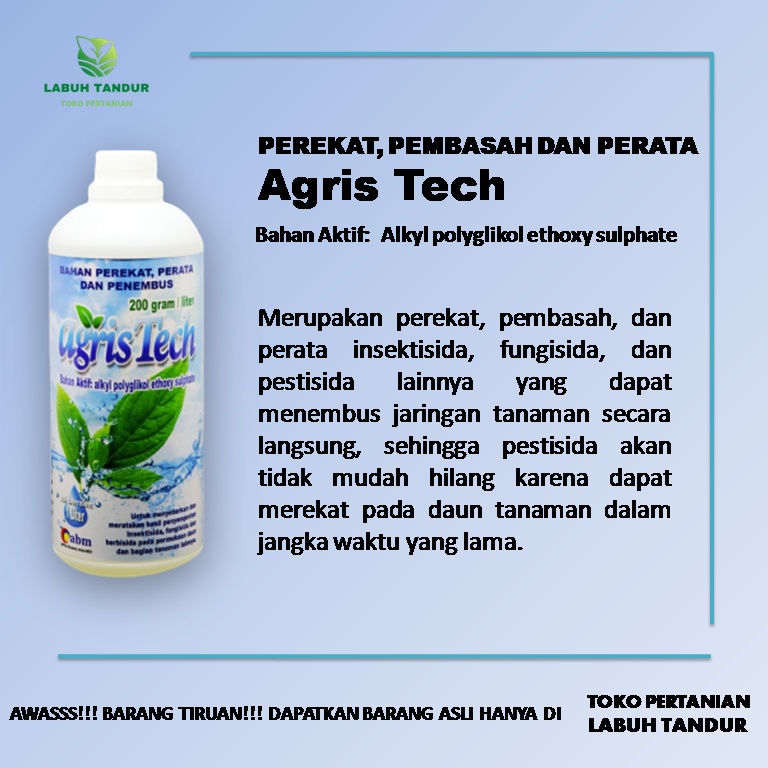 AGRISTECH Perekat, Pembasah dan Perata Pestisida dan Insektisida