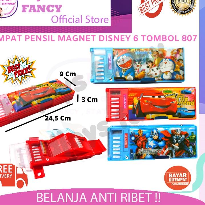 

NTI497 Edjoys Tempat pensil kotak pensil aesthetic tempat pensil banyak slot ruang sekat tombol pencet murah pencil case magnet besar 6 tombol + termometer kotak pensil anak sekolah karakter avenger cars doraemon tsum-tsum little pony unicorn 807 ||