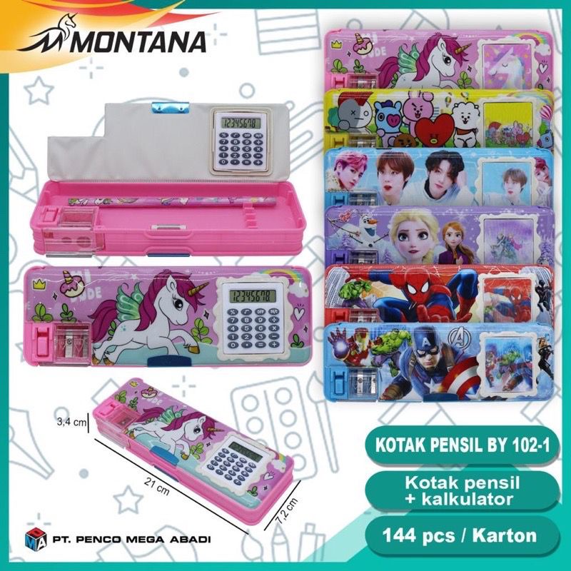 

TEMPAT PENSIL KALKULATOR MOTIF KARTUN LUCU UNIK / KOTAK PULPEN / TEMPAT ALAT TULIS KB