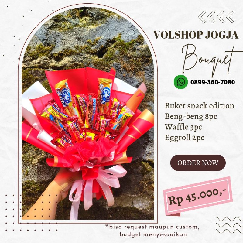 BUKET SNACK VALENTINE BUKET WAFER BENG-BENG BUKET TERMURAH ISTIMEWA