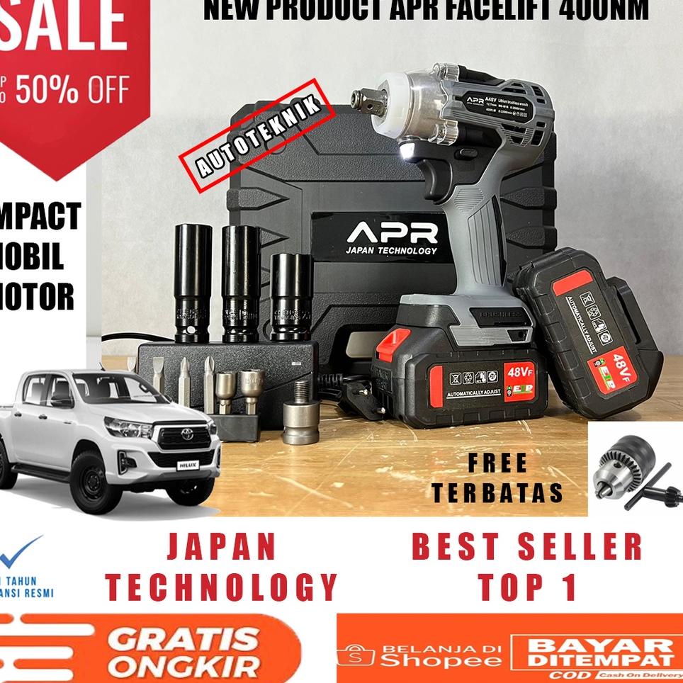 Q89 APR Impact wrench 48vf mesin pembuka baut brushless 400nm SIAP KIRIM ム