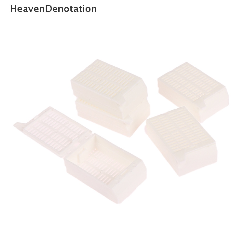 [HeavenDenotation] 5pcs/set Lab POM Bahan Tissue Cartridge Embedding Slice Box Perdalam Dan Menebal Putih Dehidrasi Box Tissue Kaset Deep12mm HDV