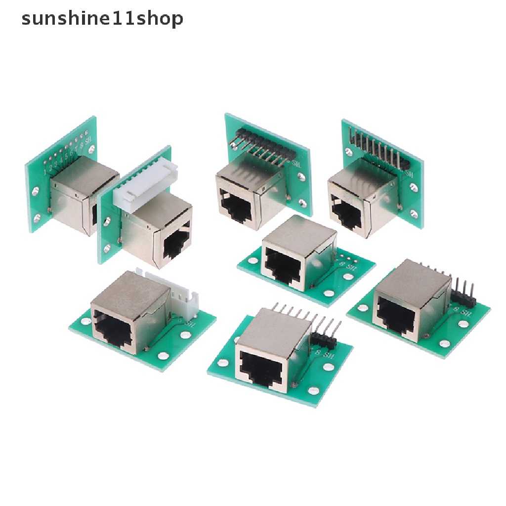 Sho 1Pcs RJ45 Adapter Board XH2.54 Antarmuka Jaringan+Breakout Board+Pin Header N