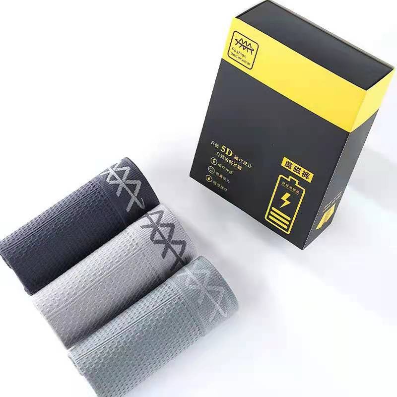 Celana Dalam 5D Magnetic Premium Boxer Therapy Kesehatan Vitalitas Pria Bahan Seamless Original CD M