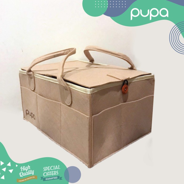 Diaper Bag Caddy Bag Bayi + Tutup / Felt Diaper Caddy Bag / Tas Bayi Baby Penutup