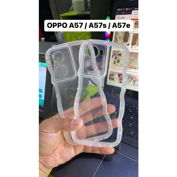 Case Clear Gelombang ( OPPO A57 4G / A57 5G / A57E / A57S ) Casing Hp Terbaru 2023 - PGC MALL