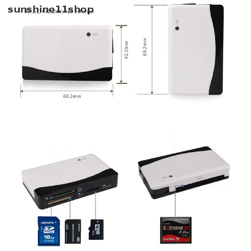 Sho SSK All-in-1 USB 2.0 Card Reader Mendukung Adapter Pembaca Kartu SD Micro-SD MS CF N