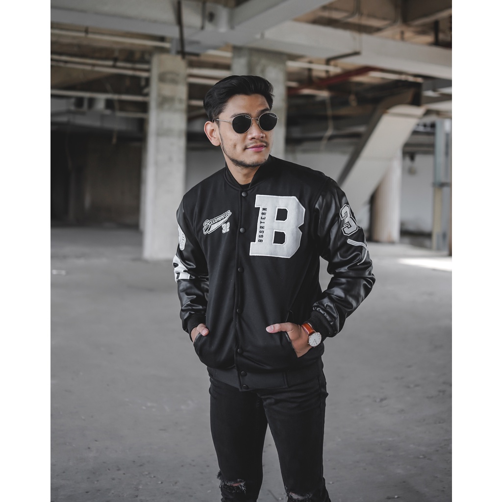 Jaket Baseball Varsity Jacket Windbreaker Bordir Tebal Adem X-32 BGSR