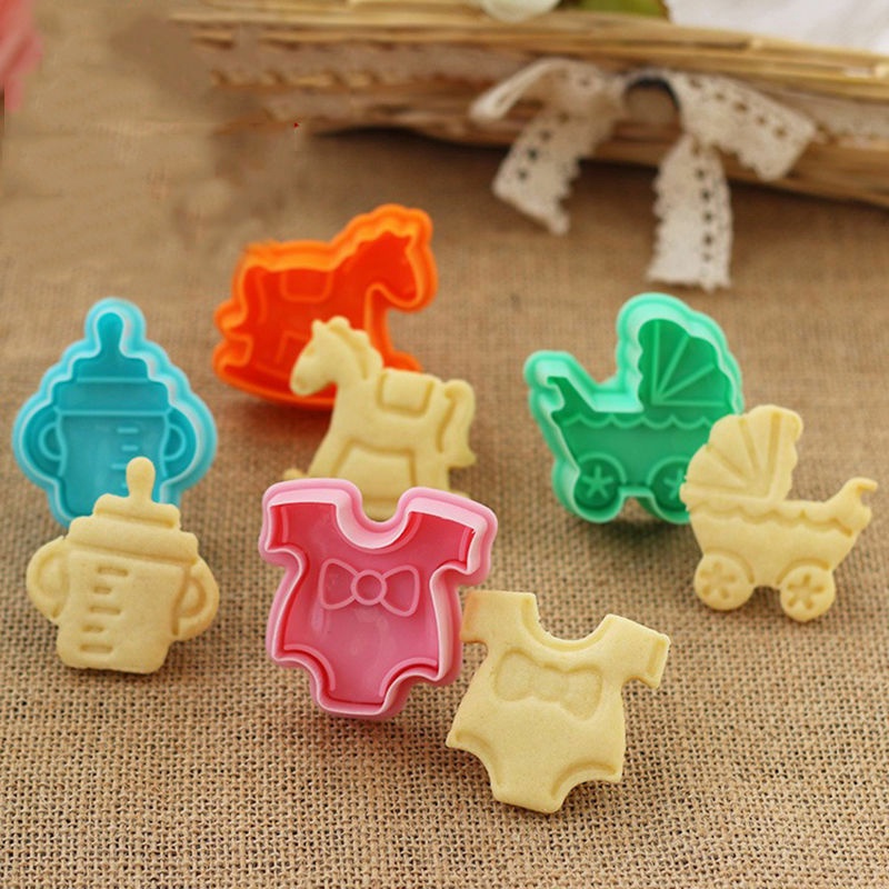 4pcs / set Cetakan Pemotong Kue / Biskuit Bentuk Hewan Untuk Dekorasi Dapur