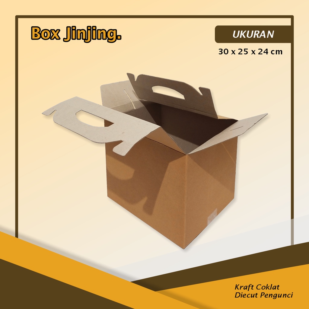 BOX / KARDUS JINJING - Ukuran 30 x 25 x 24 Cm - Box Jinjing Hampers / Nox Jinjing Parcel