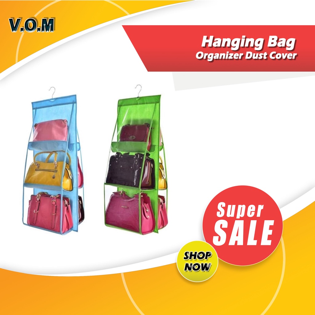 Hanging Bag Organizer Dust Cover - Rak Gantung Tas Anti Debu 0874