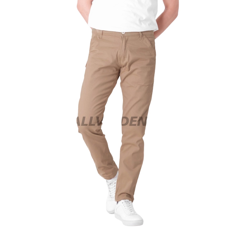 Celana Chino Pria Panjang Slimfit Pensil Katun Strecth Melar Quality Premium Distro Celana Cowok Chinos Kerja Santai Casual Formal