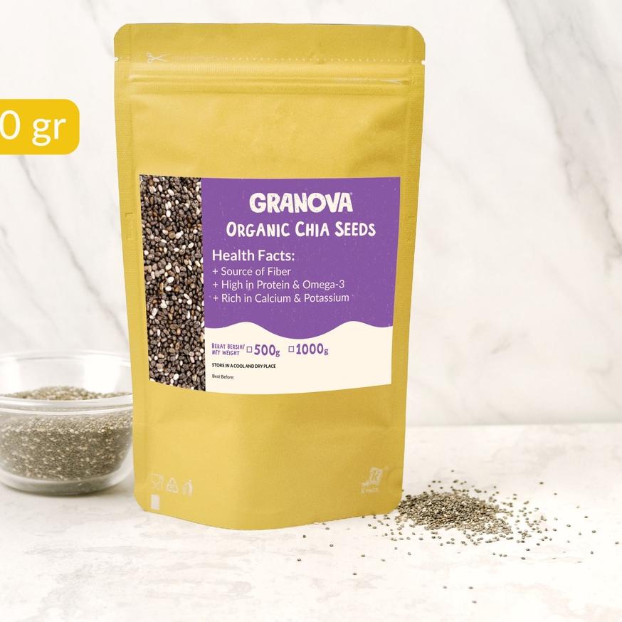 

Star Premium Chia Seed/ Biji Chia by Granova 500g (Certified USDA Organic) - healthy & natural superfood grosir