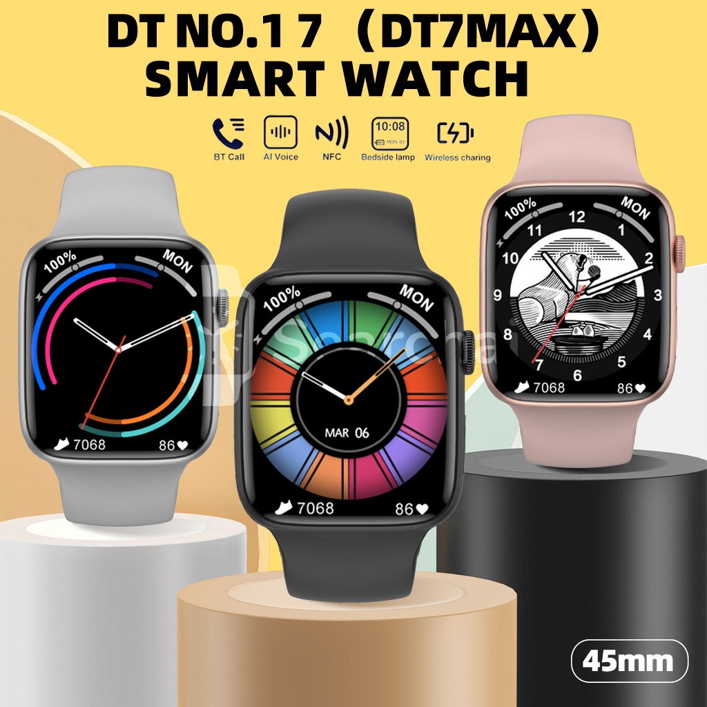 DT NO.1 ✅ DTNO.17(DT7MAX/DT7Promax)  Series 7 Smart Watch WA Call  Men 1.9' 'Full Big Screen NFC Watch7 Bluetooth Call Wireless Charging jam tangan pintar/ wanita