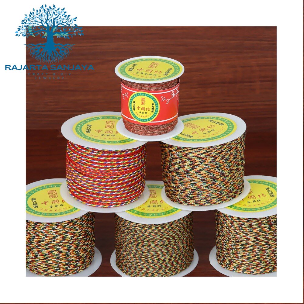 Tali Multi Warna Nylon Cords Thread Chinese Knot Pancawarna Lima Warna