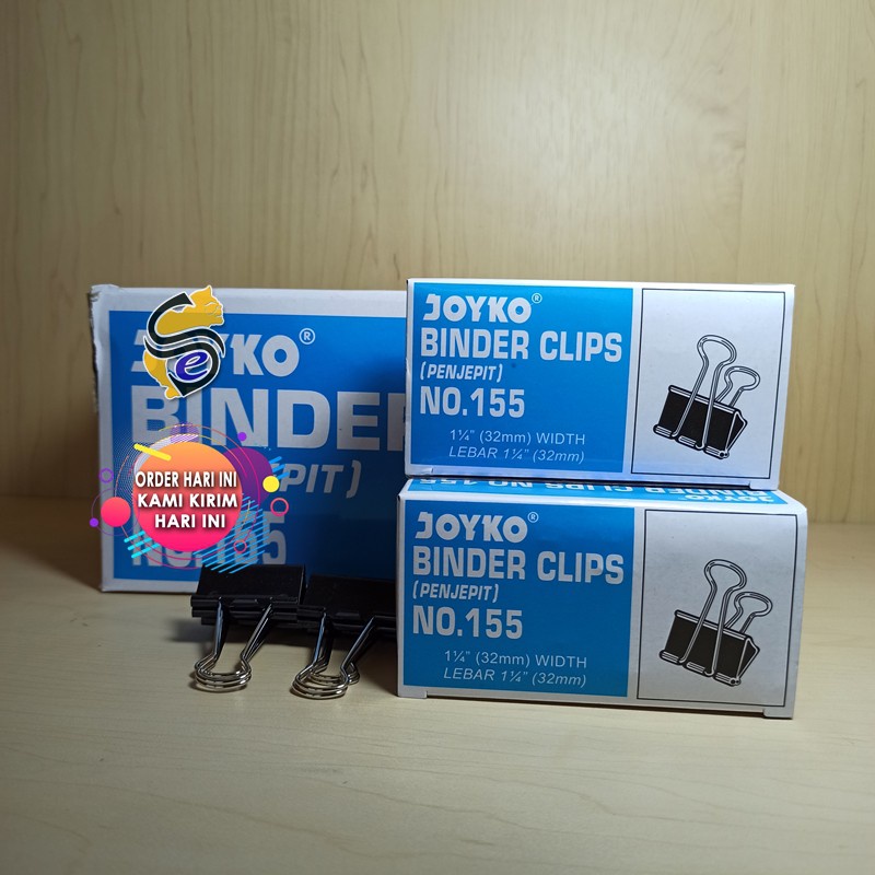 

Binder Clip Joyko No. 155 / Penjepit / Penjepit Berkas