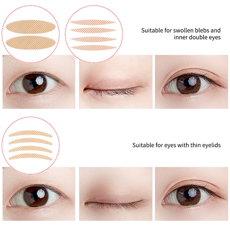 1lembar Renda Invisible Double Eyelid Tahan Air Sweatproof Non-reflective Self-adhesive Stiker Kelopak Mata Alat Makeup Mata