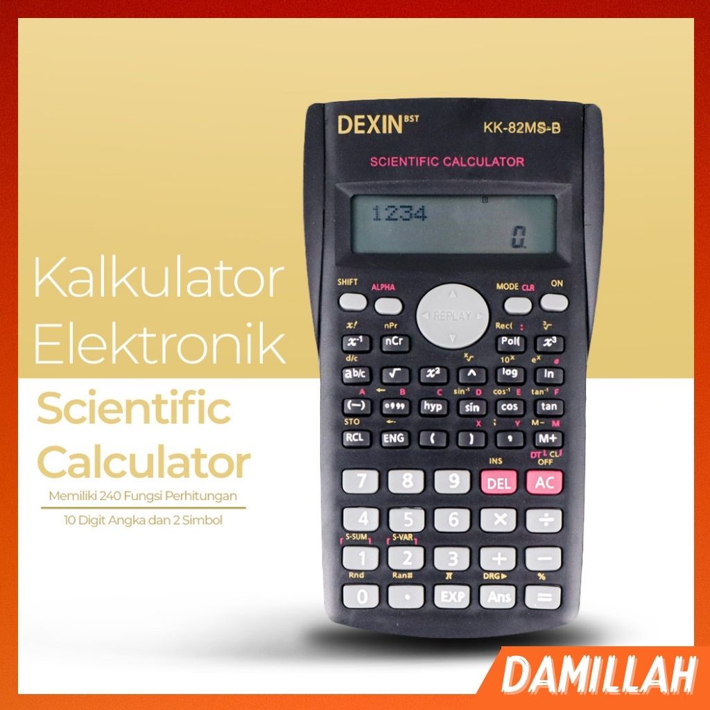 

Kalkulator Sekolah Scientific KADIO 82MS 10 Digit - Calculator Ilmiah Ujian Sin Cos Tan Damillah