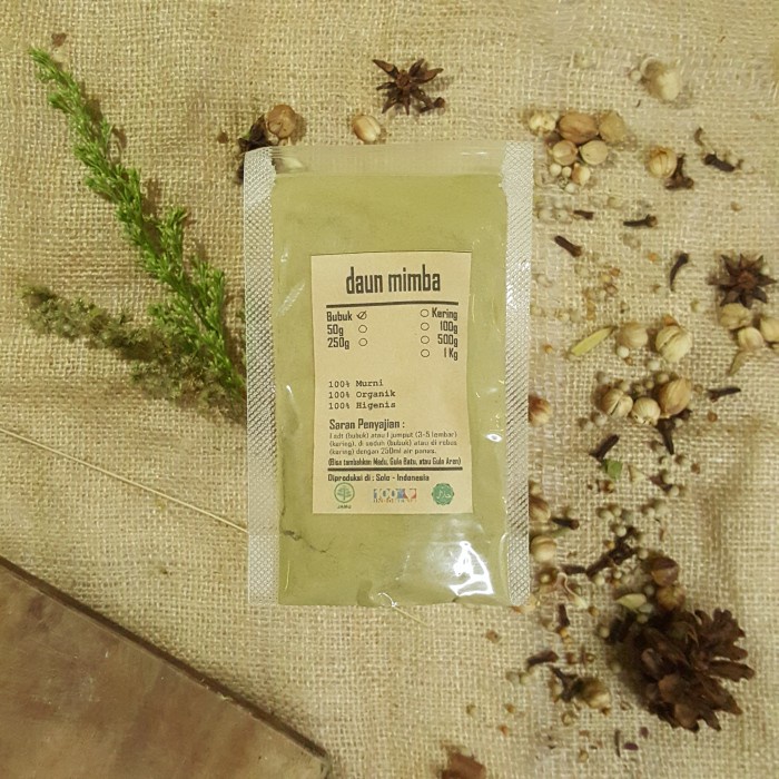 

DAUN MIMBA/MIMBO BUBUK 100 GRAM - Azadirachta Indica - MURNI