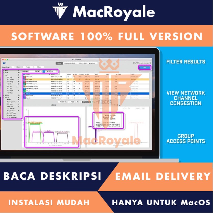[MacOS] WiFi Scanner Full Version Lifetime Full Garansi