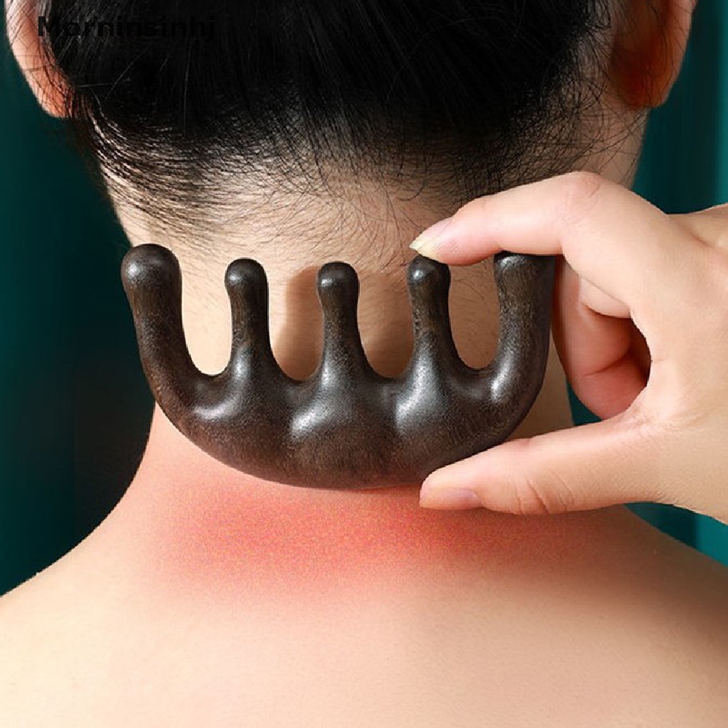 Mornin 1PCS Meridian Massage Comb Sisir Titik Tanpa Gagang Lima Gigi id