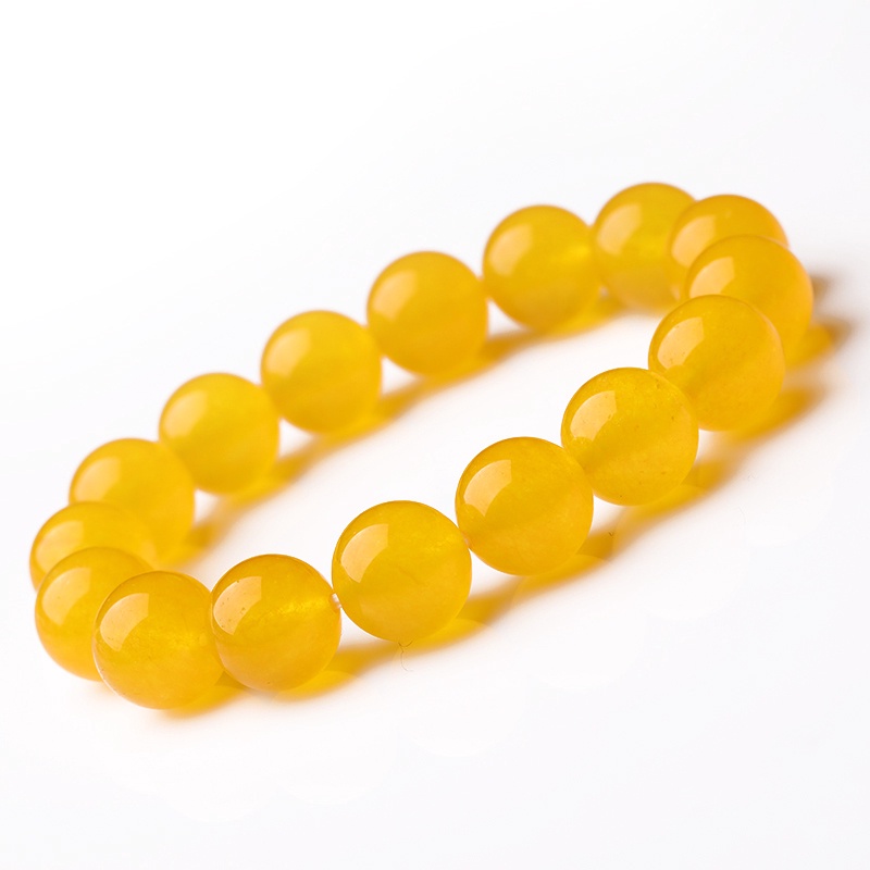 Gelang Natural Yellow Jade Crystal Bracelets Stone