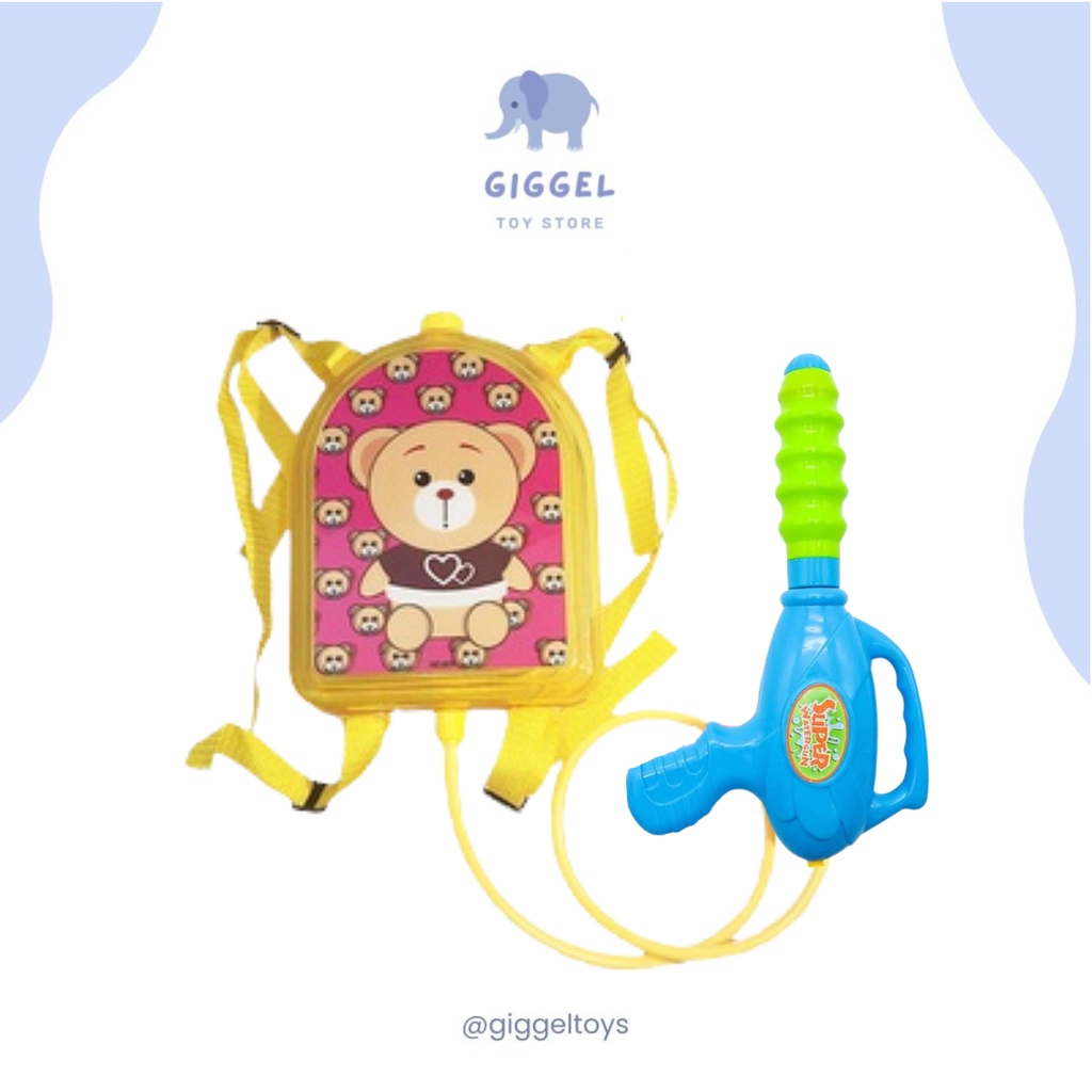 [ Giggel ] Pistol Air Ransel Backpack / Ransel Pistol Air / Mainan Anak Pistol Air Ransel / Backpack Water Gun Toys / Mainan Pantai Outdoor