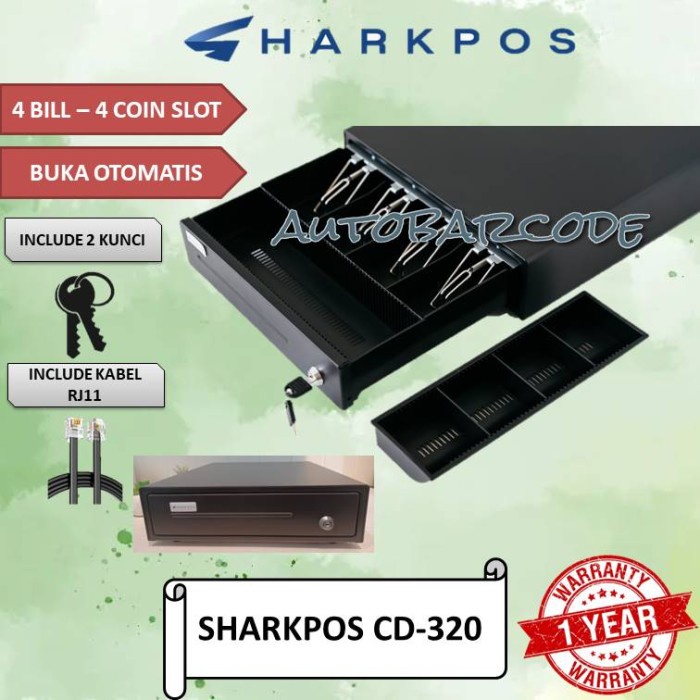 

[[JNT COD]] CASH DRAWER/LACI UANG/KOTAK UANG MINI SHARKPOS CD350 - CD320