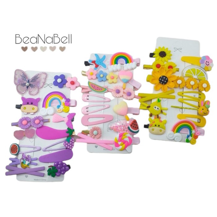 14PCS Jepit Rambut Anak Jepit Papan Korea Jepit Rambut Anak Gaya Korea