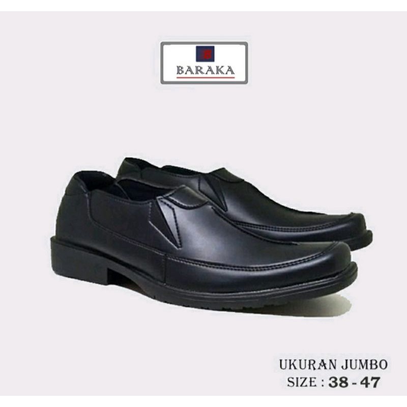 Sepatu OXPORD Pria Big Size 37-48 / Loafers Formal Pantofel Remaja Sekolah Kulit Hitam JUMBO, 37