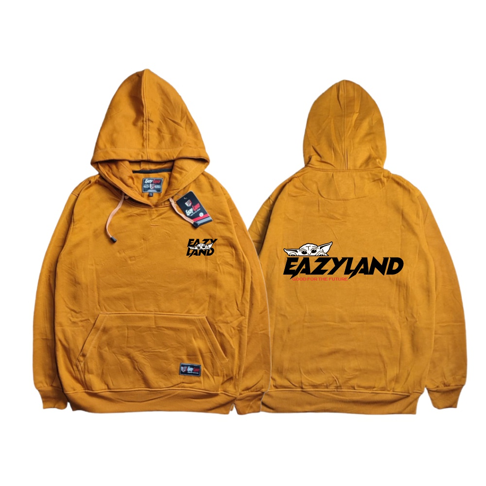 EAZY LAND Hoodie &amp; Sweatshirt Pria Warna Cream Switer Jaket Hodie Bahan Flece Tebal Hudie Size M-XL Sweater Hoodie Pria &amp; Wanita