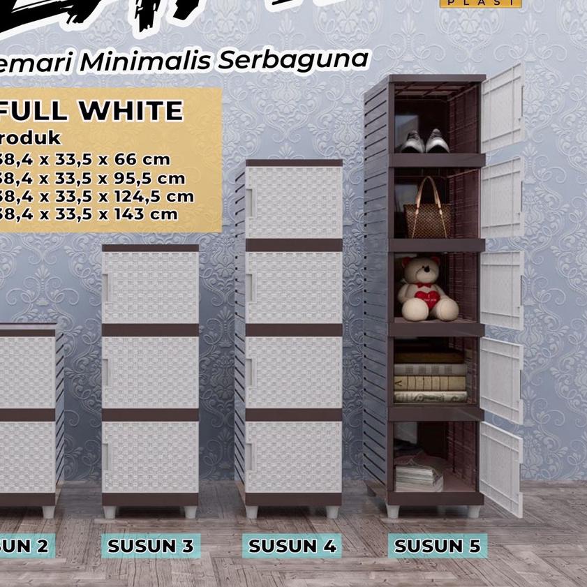 ✪ LEMARI PLASTIK SERBAGUUNA KINGDOM SLAP / LEMARI 1 PINTU / RAK HELM / RAK BUKU / LOKER PLASTIK ➭