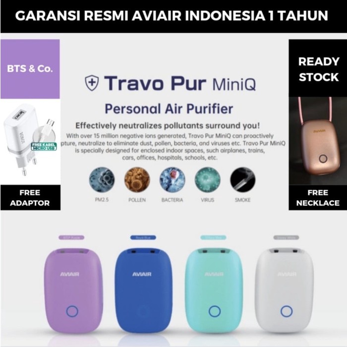 Pure Travo Pur Mini Q Aviair Miniq Avp858 Eq Clip On Personal Air Purifier