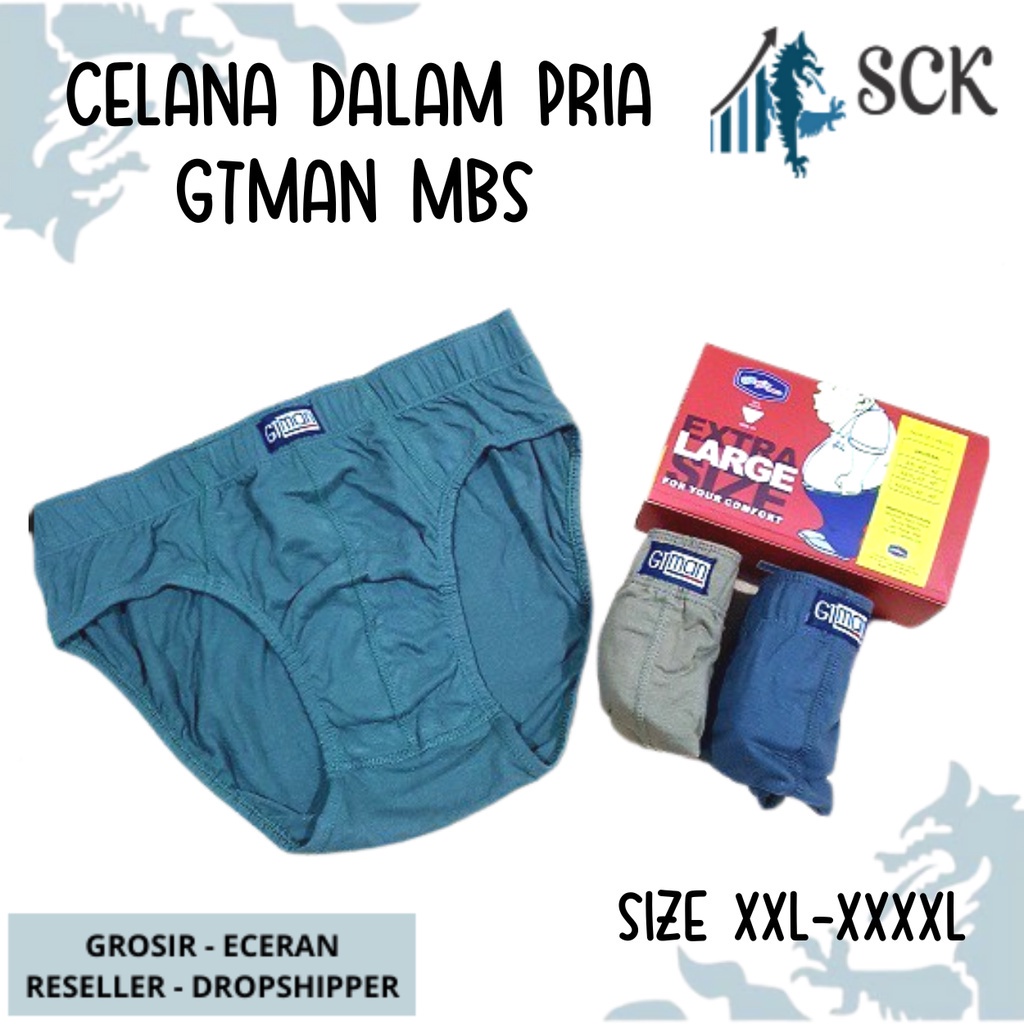 [ISI 3] CD Pria GT-MAN MBS Ukuran JUMBO Bahan Katun / Celana Dalam Laki-Laki GT MAN - sckmenwear GROSIR