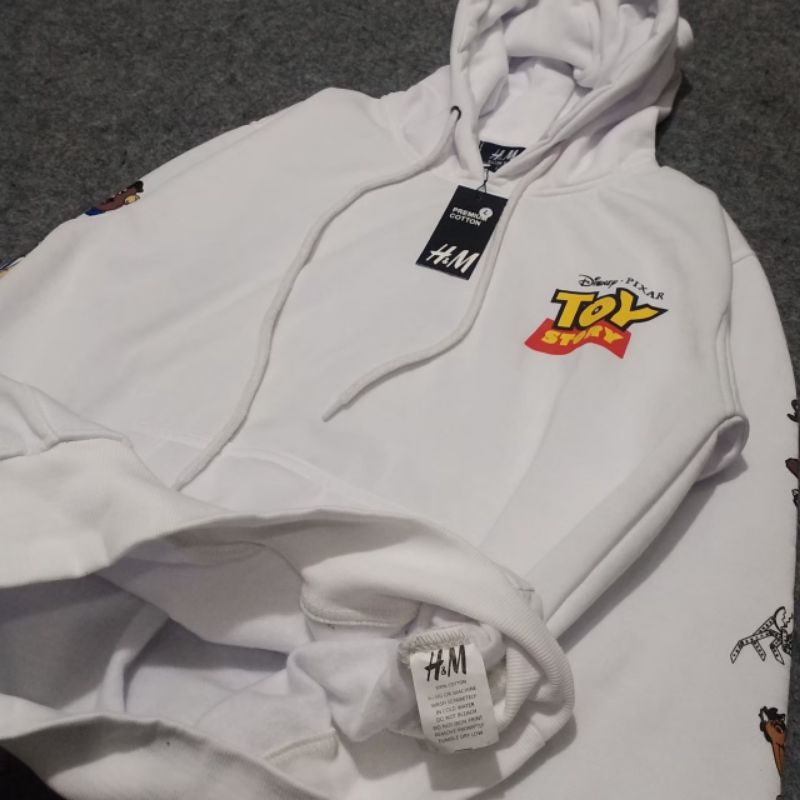 HOODIE H&amp;M TOY STORY WHITE FULL TAG LABEL CASUAL HYPE