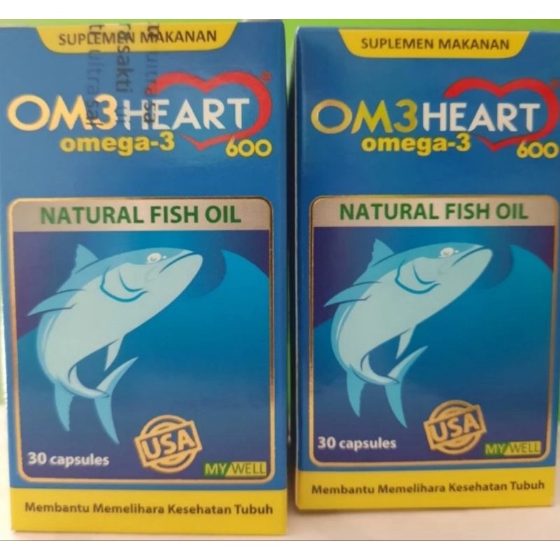 OM3HEART Omega3 Minyak Ikan Fish Oil Suplemen Isi 30 Soft Capsule OM3HEART