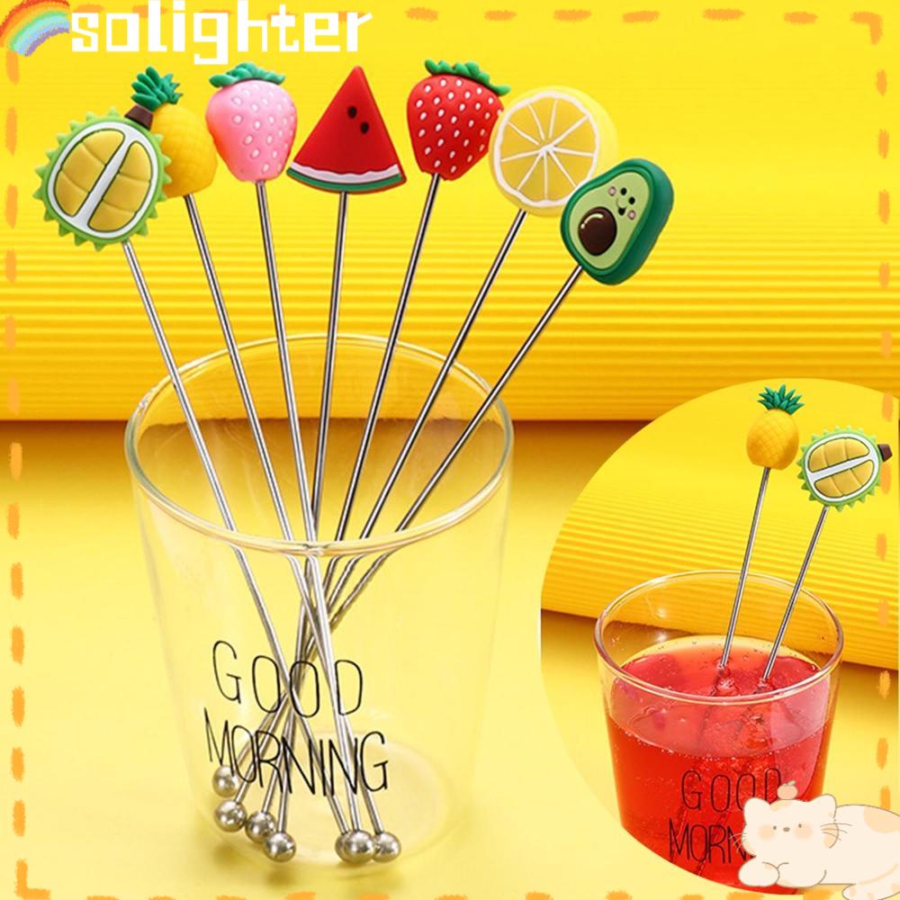 Solighter Mixing Sticks Stainless Steel Sendok Restoran Barware