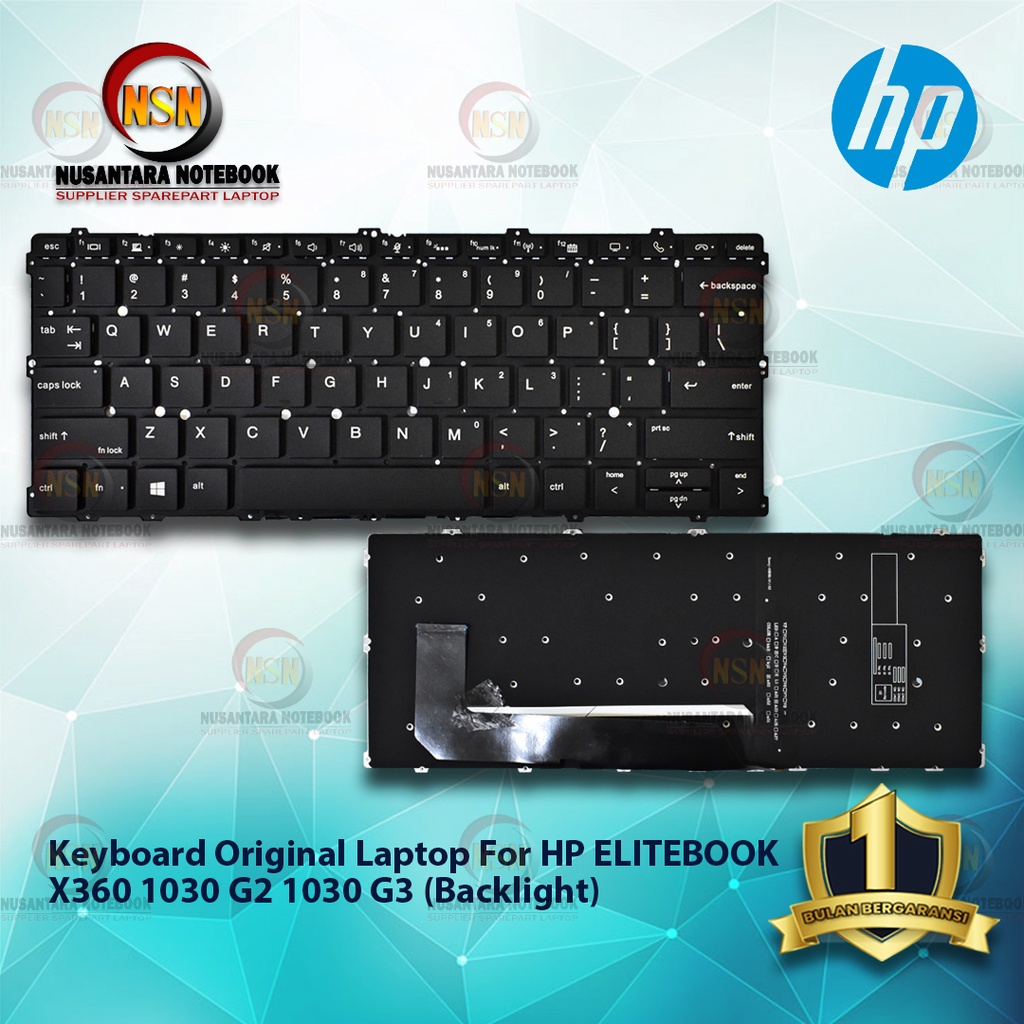 Keyboard Original Laptop HP Elitebook X360 1030 G2 1030 G3 Backlight